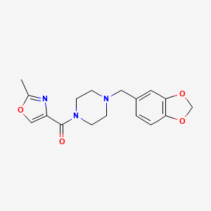 1-(1,3-benzodioxol-5-ylmethyl)-4-[(2-methyl-1,3-oxazol-4-yl)carbonyl]piperazine