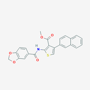 Methyl 2-[(1,3-benzodioxol-5-ylcarbonyl)amino]-4-(2-naphthyl)thiophene-3-carboxylate