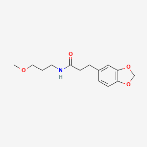 molecular formula C14H19NO4 B4460565 3-(1,3-benzodioxol-5-yl)-N-(3-methoxypropyl)propanamide 