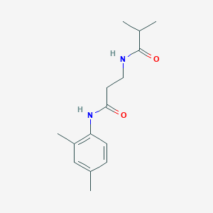 molecular formula C15H22N2O2 B4460571 N~1~-(2,4-dimethylphenyl)-N~3~-isobutyryl-beta-alaninamide 