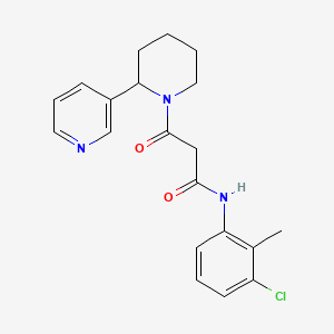 N-(3-chloro-2-methylphenyl)-3-oxo-3-(2-pyridin-3-ylpiperidin-1-yl)propanamide