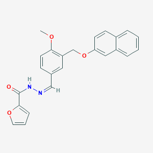 molecular formula C24H20N2O4 B446063 N'-{4-methoxy-3-[(2-naphthyloxy)methyl]benzylidene}-2-furohydrazide 