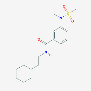 molecular formula C17H24N2O3S B4460649 N-[2-(1-cyclohexen-1-yl)ethyl]-3-[methyl(methylsulfonyl)amino]benzamide 