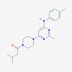 molecular formula C21H29N5O B4460666 2-methyl-6-[4-(3-methylbutanoyl)-1-piperazinyl]-N-(4-methylphenyl)-4-pyrimidinamine 