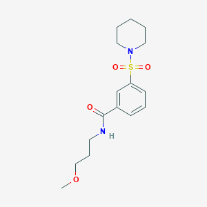 N-(3-methoxypropyl)-3-(1-piperidinylsulfonyl)benzamide