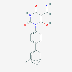 molecular formula C21H23N3O3 B446071 1-[4-(1-adamantyl)phenyl]-5-(aminomethylene)-2,4,6(1H,3H,5H)-pyrimidinetrione 