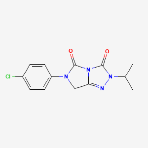 molecular formula C13H13ClN4O2 B4460710 6-(4-chlorophenyl)-2-isopropyl-6,7-dihydro-3H-imidazo[5,1-c][1,2,4]triazole-3,5(2H)-dione 