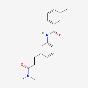 molecular formula C19H22N2O2 B4460716 N-{3-[3-(dimethylamino)-3-oxopropyl]phenyl}-3-methylbenzamide CAS No. 1158460-86-6