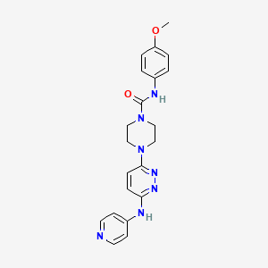 N-(4-methoxyphenyl)-4-[6-(4-pyridinylamino)-3-pyridazinyl]-1-piperazinecarboxamide
