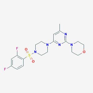 4-(4-{4-[(2,4-difluorophenyl)sulfonyl]-1-piperazinyl}-6-methyl-2-pyrimidinyl)morpholine