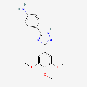 4-[5-(3,4,5-trimethoxyphenyl)-1H-1,2,4-triazol-3-yl]aniline