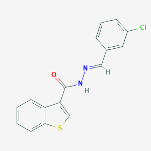 N'-(3-chlorobenzylidene)-1-benzothiophene-3-carbohydrazide