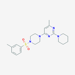 molecular formula C21H29N5O2S B4460756 4-methyl-6-{4-[(3-methylphenyl)sulfonyl]-1-piperazinyl}-2-(1-piperidinyl)pyrimidine 
