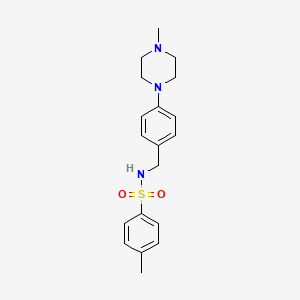 molecular formula C19H25N3O2S B4460764 4-methyl-N-[4-(4-methyl-1-piperazinyl)benzyl]benzenesulfonamide 