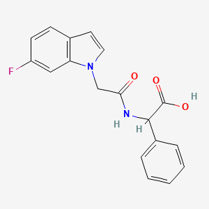 {[(6-fluoro-1H-indol-1-yl)acetyl]amino}(phenyl)acetic acid