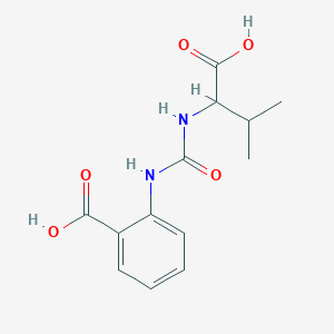 molecular formula C13H16N2O5 B4460798 2-({[(1-carboxy-2-methylpropyl)amino]carbonyl}amino)benzoic acid 