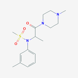 N-[1-methyl-2-(4-methyl-1-piperazinyl)-2-oxoethyl]-N-(3-methylphenyl)methanesulfonamide