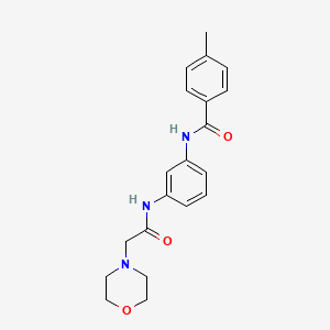 molecular formula C20H23N3O3 B4460821 4-methyl-N-{3-[(4-morpholinylacetyl)amino]phenyl}benzamide 