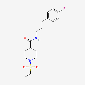 molecular formula C17H25FN2O3S B4460829 1-(ethylsulfonyl)-N-[3-(4-fluorophenyl)propyl]-4-piperidinecarboxamide 