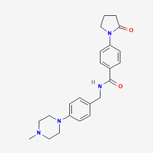 molecular formula C23H28N4O2 B4460839 N-[4-(4-methyl-1-piperazinyl)benzyl]-4-(2-oxo-1-pyrrolidinyl)benzamide 