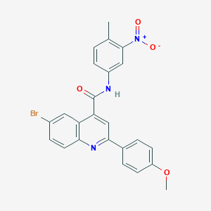 molecular formula C24H18BrN3O4 B446085 6-bromo-2-(4-methoxyphenyl)-N-(4-methyl-3-nitrophenyl)quinoline-4-carboxamide 