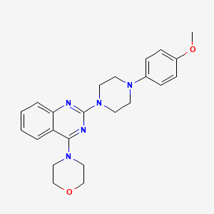 molecular formula C23H27N5O2 B4460865 2-[4-(4-methoxyphenyl)-1-piperazinyl]-4-(4-morpholinyl)quinazoline 