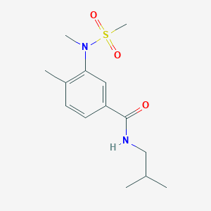 molecular formula C14H22N2O3S B4460875 N-isobutyl-4-methyl-3-[methyl(methylsulfonyl)amino]benzamide 