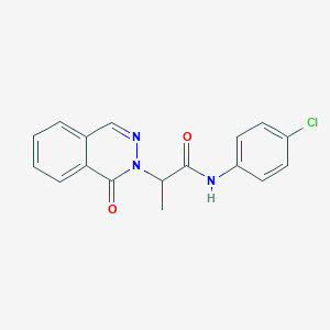 molecular formula C17H14ClN3O2 B4460888 N-(4-chlorophenyl)-2-(1-oxo-2(1H)-phthalazinyl)propanamide 