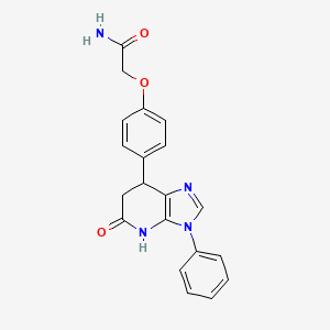 2-[4-(5-oxo-3-phenyl-4,5,6,7-tetrahydro-3H-imidazo[4,5-b]pyridin-7-yl)phenoxy]acetamide