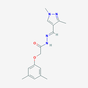 molecular formula C16H20N4O2 B446091 2-(3,5-dimethylphenoxy)-N'-[(E)-(1,3-dimethyl-1H-pyrazol-4-yl)methylidene]acetohydrazide 