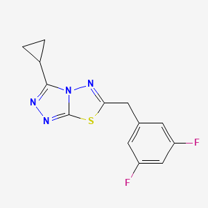 molecular formula C13H10F2N4S B4460910 3-cyclopropyl-6-(3,5-difluorobenzyl)[1,2,4]triazolo[3,4-b][1,3,4]thiadiazole 
