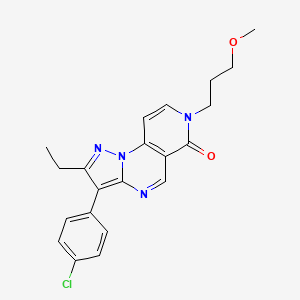 3-(4-chlorophenyl)-2-ethyl-7-(3-methoxypropyl)pyrazolo[1,5-a]pyrido[3,4-e]pyrimidin-6(7H)-one