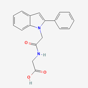 molecular formula C18H16N2O3 B4460972 N-[(2-phenyl-1H-indol-1-yl)acetyl]glycine 