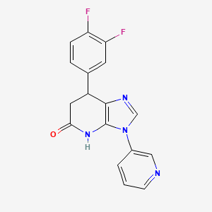 molecular formula C17H12F2N4O B4460975 7-(3,4-difluorophenyl)-3-(3-pyridinyl)-3,4,6,7-tetrahydro-5H-imidazo[4,5-b]pyridin-5-one 