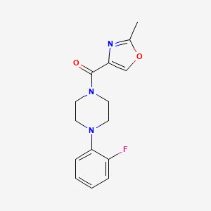 molecular formula C15H16FN3O2 B4460980 1-(2-fluorophenyl)-4-[(2-methyl-1,3-oxazol-4-yl)carbonyl]piperazine 