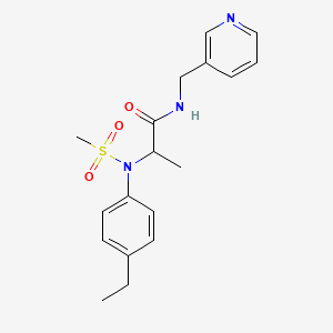 N~2~-(4-ethylphenyl)-N~2~-(methylsulfonyl)-N~1~-(3-pyridinylmethyl)alaninamide