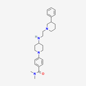 N,N-dimethyl-4-(4-{[2-(3-phenyl-1-piperidinyl)ethyl]amino}-1-piperidinyl)benzamide