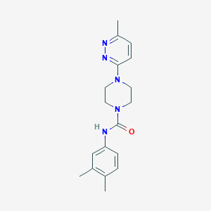 molecular formula C18H23N5O B4461008 N-(3,4-dimethylphenyl)-4-(6-methyl-3-pyridazinyl)-1-piperazinecarboxamide 