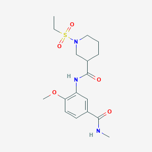 1-(ethylsulfonyl)-N-{2-methoxy-5-[(methylamino)carbonyl]phenyl}-3-piperidinecarboxamide