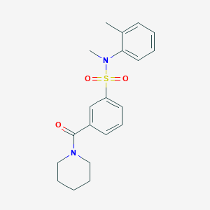 N-methyl-N-(2-methylphenyl)-3-(1-piperidinylcarbonyl)benzenesulfonamide