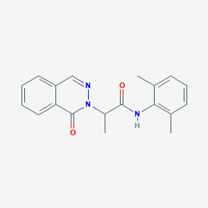 molecular formula C19H19N3O2 B4461029 N-(2,6-dimethylphenyl)-2-(1-oxo-2(1H)-phthalazinyl)propanamide 