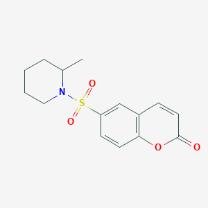 molecular formula C15H17NO4S B4461050 6-[(2-methyl-1-piperidinyl)sulfonyl]-2H-chromen-2-one 