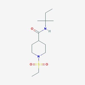 molecular formula C13H26N2O3S B4461075 N-(1,1-dimethylpropyl)-1-(ethylsulfonyl)-4-piperidinecarboxamide 