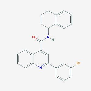molecular formula C26H21BrN2O B446109 2-(3-bromophenyl)-N-(1,2,3,4-tetrahydronaphthalen-1-yl)quinoline-4-carboxamide 
