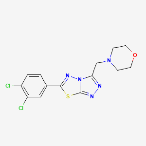 molecular formula C14H13Cl2N5OS B4461090 6-(3,4-dichlorophenyl)-3-(4-morpholinylmethyl)[1,2,4]triazolo[3,4-b][1,3,4]thiadiazole 