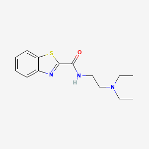 molecular formula C14H19N3OS B4461093 N-[2-(diethylamino)ethyl]-1,3-benzothiazole-2-carboxamide 