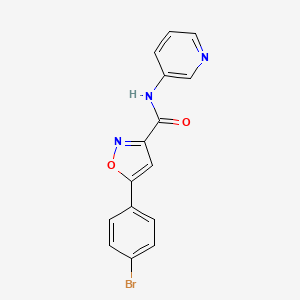 molecular formula C15H10BrN3O2 B4461147 5-(4-bromophenyl)-N-3-pyridinyl-3-isoxazolecarboxamide 