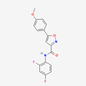 molecular formula C17H12F2N2O3 B4461200 N-(2,4-difluorophenyl)-5-(4-methoxyphenyl)-3-isoxazolecarboxamide 