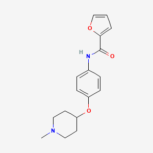 molecular formula C17H20N2O3 B4461203 N-{4-[(1-methyl-4-piperidinyl)oxy]phenyl}-2-furamide 