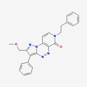 molecular formula C24H21N5O2 B4461209 2-(methoxymethyl)-3-phenyl-7-(2-phenylethyl)pyrazolo[5,1-c]pyrido[4,3-e][1,2,4]triazin-6(7H)-one 